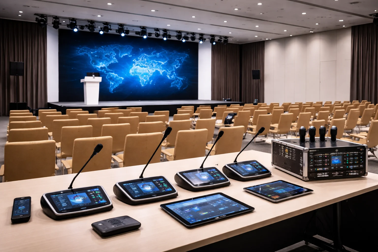 Conference interpretation and meeting equipment